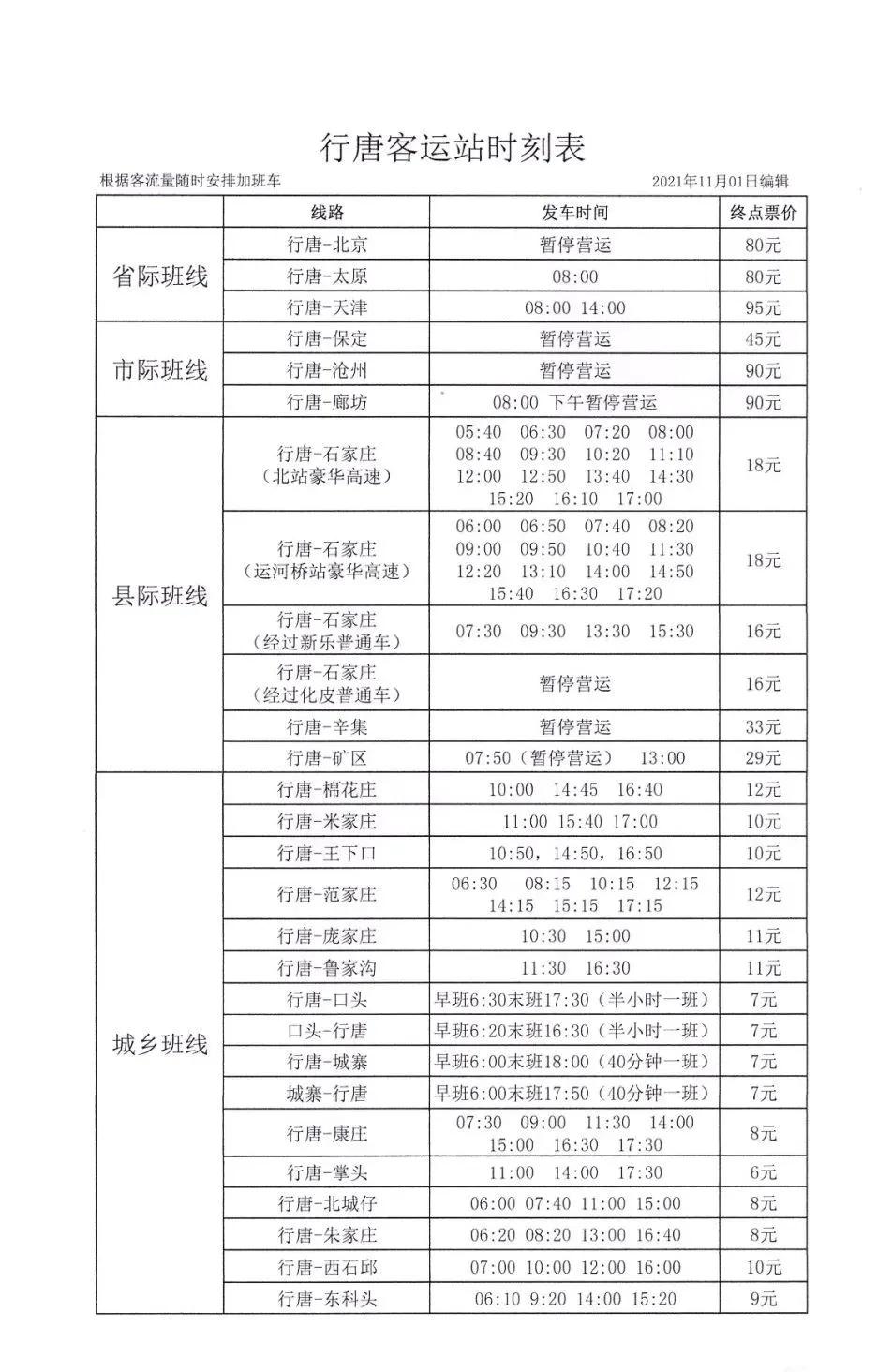 行唐客运站官方联系方式更新：最新服务电话一览